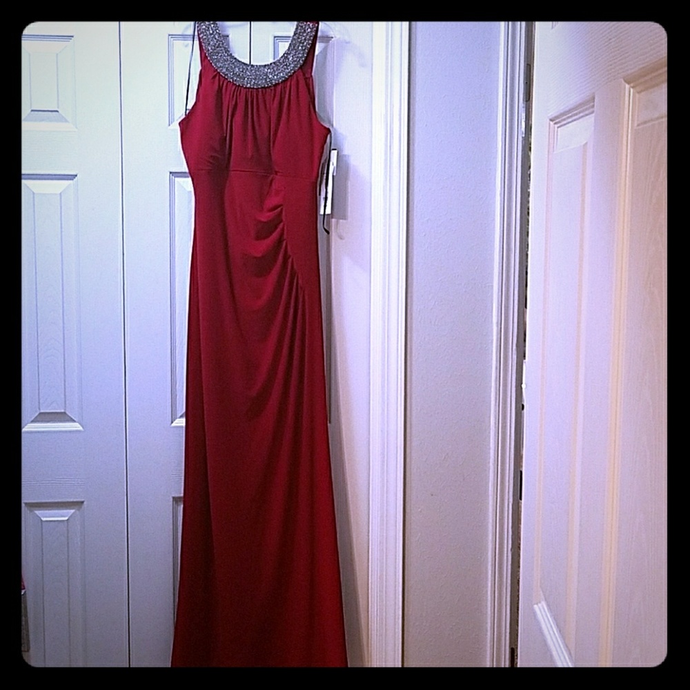 Red formal dress